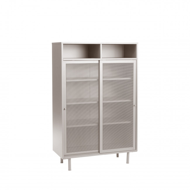 Kiso - Vaisselier 2 portes, 2 niches en métal H140cm