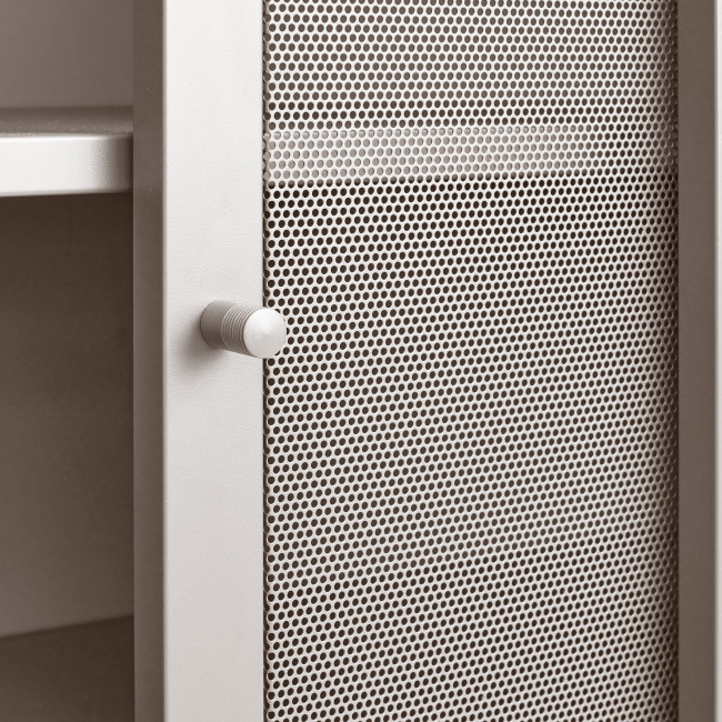 Kiso - Vaisselier 2 portes, 2 niches en métal H140cm