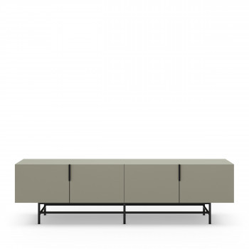 Vintara - Meuble TV 4 portes en bois et métal L200cm