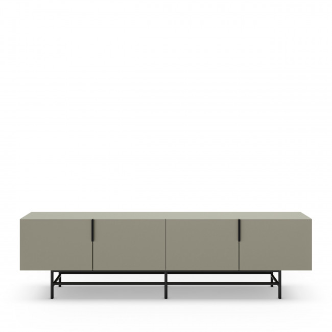 Vintara - Meuble TV 4 portes en bois et métal L200cm