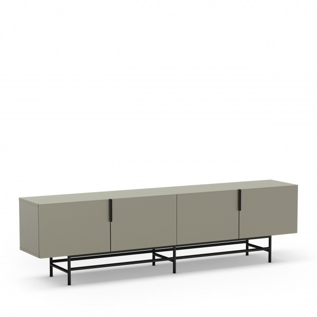 Vintara - Meuble TV 4 portes en bois et métal L200cm