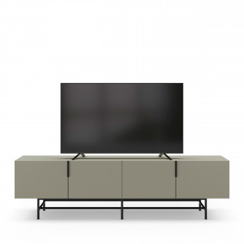 Meuble TV 4 portes en bois et métal L200cm  - VINTARA | Drawer