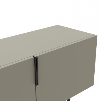 Meuble TV 4 portes en bois et métal L200cm  - VINTARA | Drawer