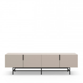 Vintara - Meuble TV 4 portes en bois et métal L200cm