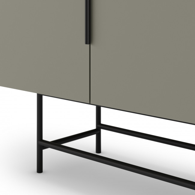 Vintara - Buffet 4 portes en bois et métal L200cm