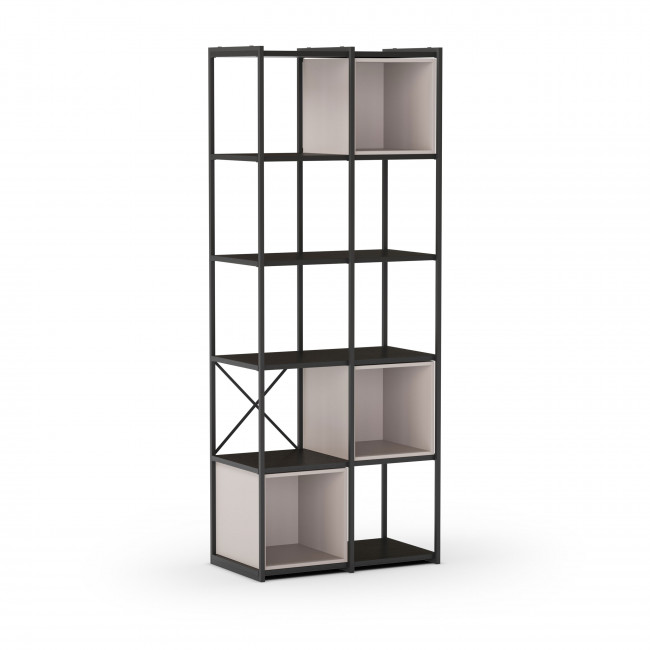 Phalor - Etagère en bois et métal 70,50x179cm