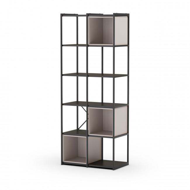 Phalor - Etagère en bois et métal 70,50x179cm