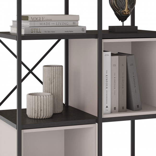 Phalor - Etagère en bois et métal 70,50x179cm