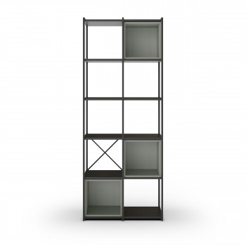 Phalor - Etagère en bois et métal 70,50x179cm