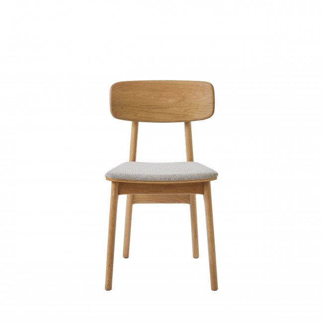 Orr - Lot de 2 chaises en tissu et bois