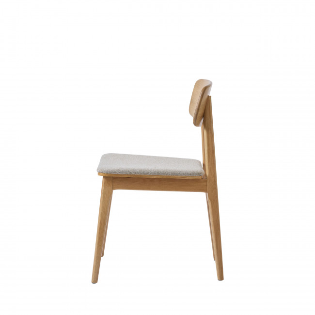 Orr - Lot de 2 chaises en tissu et bois