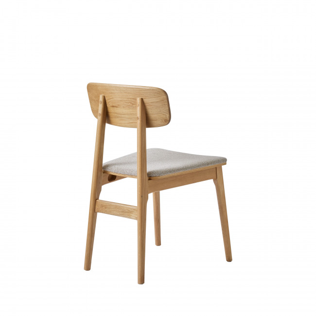 Orr - Lot de 2 chaises en tissu et bois