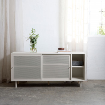 Kiso - Buffet 2 portes, 2 niches en métal L160cm