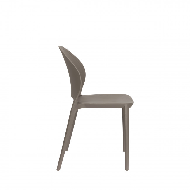 Sjoerd - Lot de 4 chaises intérieur et extérieur en plastique