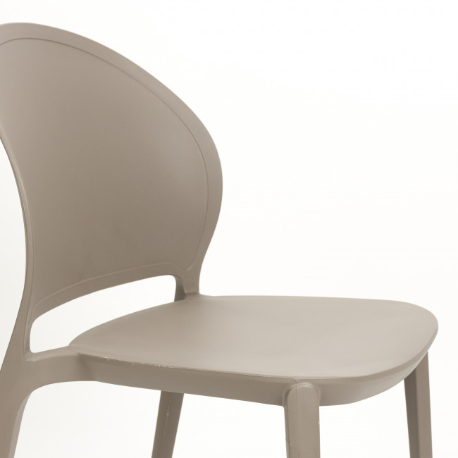 Sjoerd - Lot de 4 chaises intérieur et extérieur en plastique