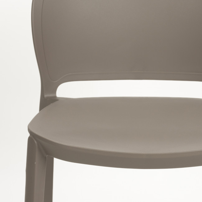 Sjoerd - Lot de 4 chaises intérieur et extérieur en plastique