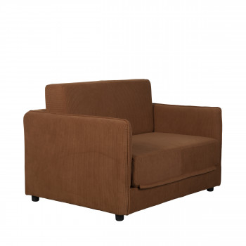 Jopie - Fauteuil convertible 109x200cm en velours côtelé