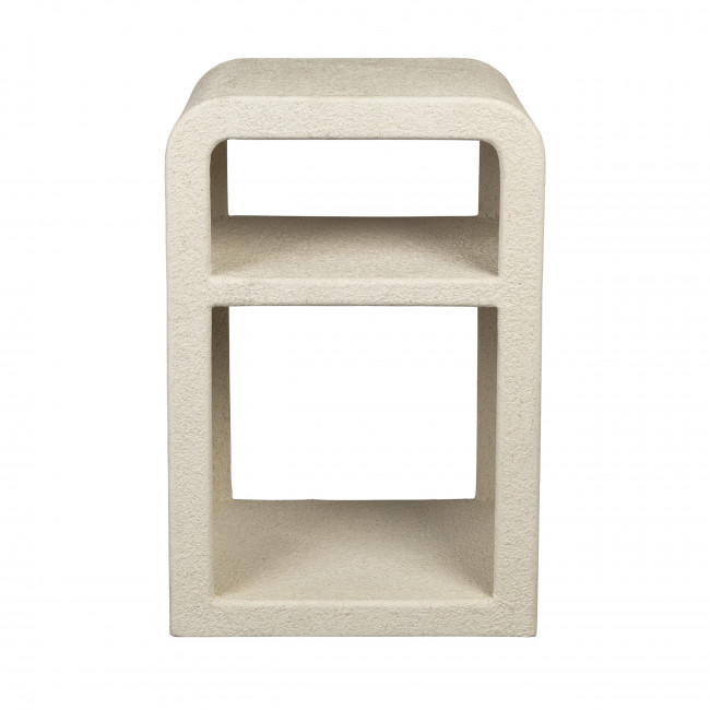 Veda - Table de chevet 2 niches finition marbre recyclé