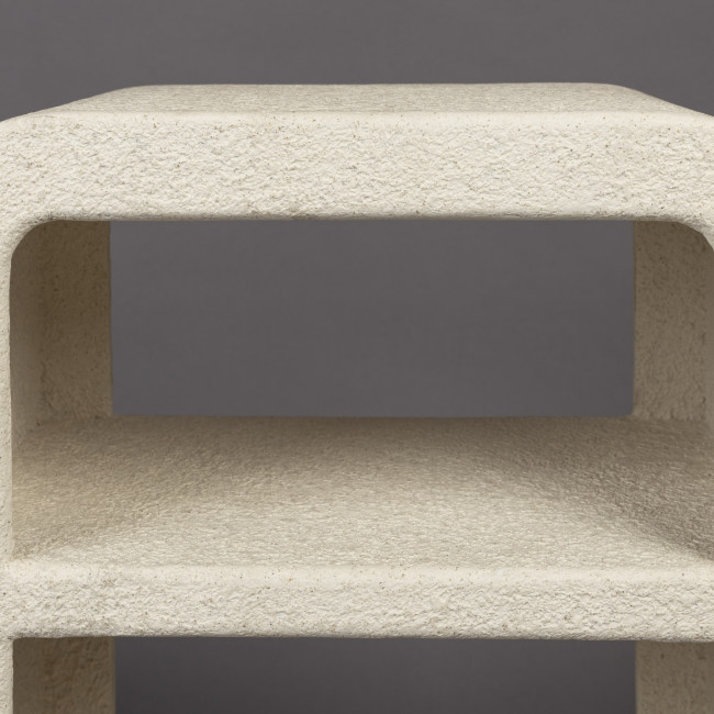 Veda - Table de chevet 2 niches finition marbre recyclé