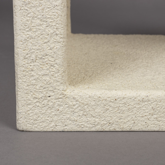 Veda - Table de chevet 2 niches finition marbre recyclé