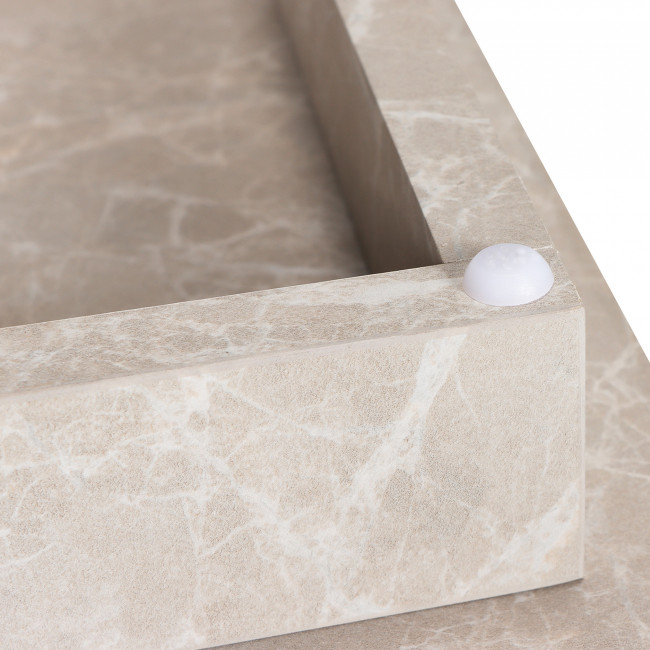 Lipani - Table d'appoint carrée effet marbre 45x45cm