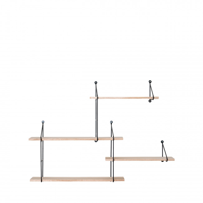 Harlem - Etagère murale en bois et métal