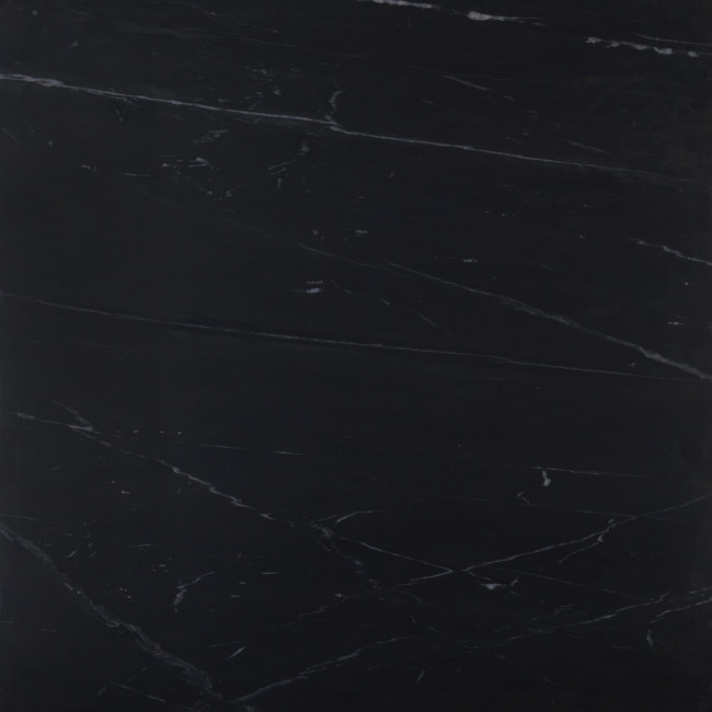 Saku - Table basse carrée en marbre blanc et métal 100x100cm