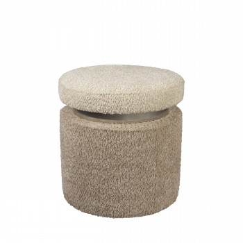 Sen - Pouf rond en tissu bouclette ø39cm