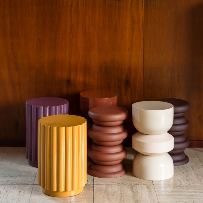 Camila - Table d'appoint ronde en métal ø32cm