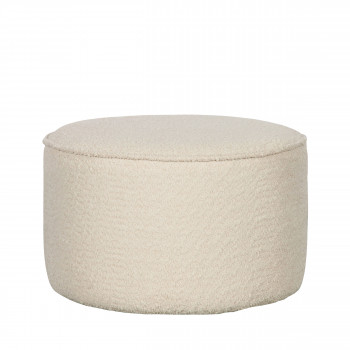 Sara - Pouf rond en tissu bouclette ø60cm