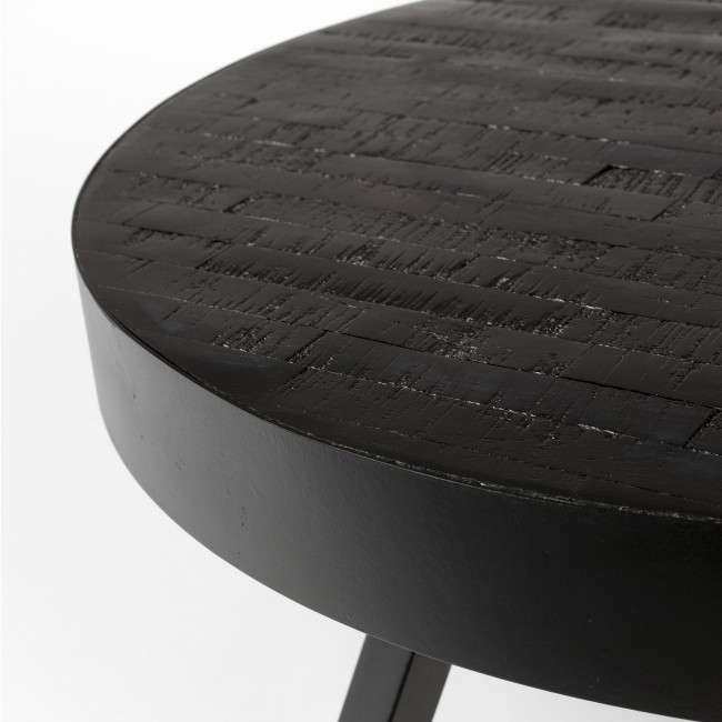 Suri - Table basse ronde ø74 cm en teck recyclé Large