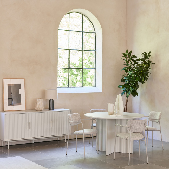 Jura - Table à manger 4 personnes ronde en bois