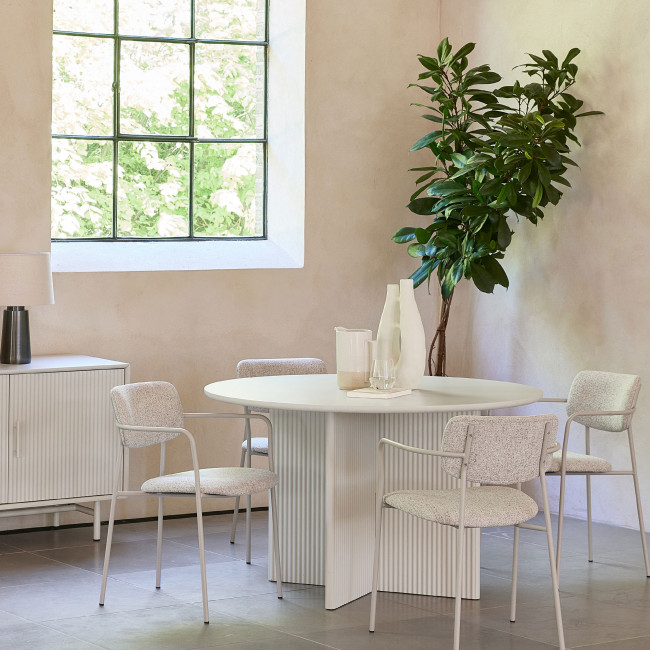 Jura - Table à manger 4 personnes ronde en bois