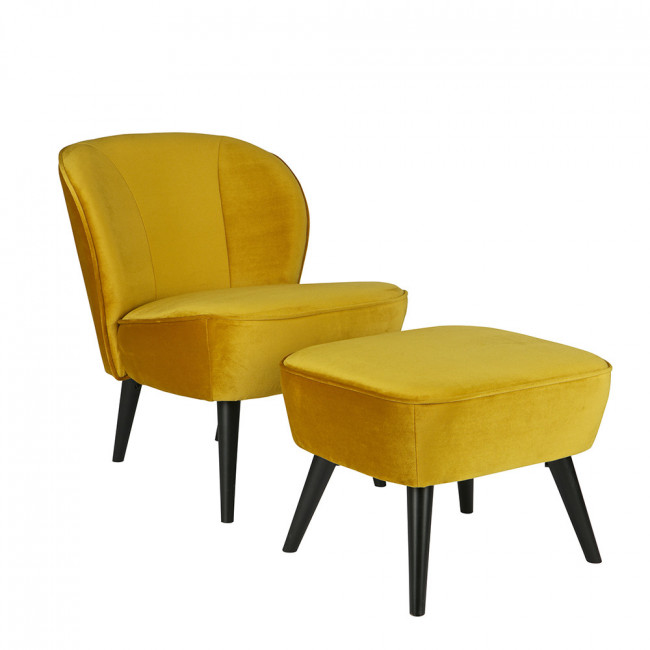 Sara - Fauteuil cocktail en velours