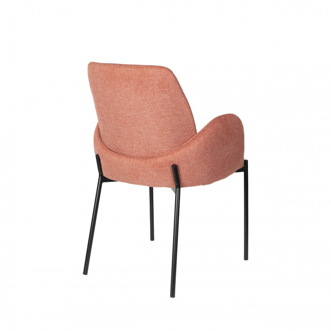 Tjarda - Lot de 2 fauteuils de table en tissu et métal