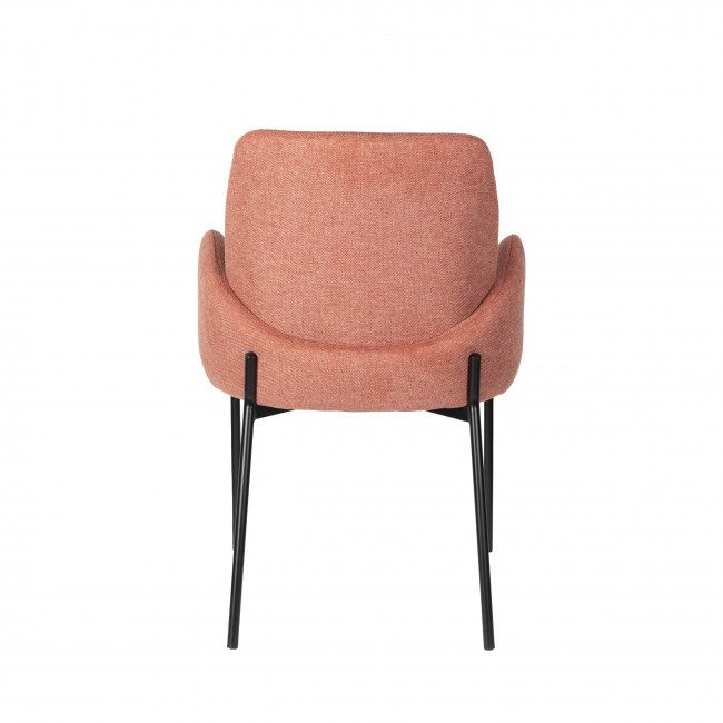 Tjarda - Lot de 2 fauteuils de table en tissu et métal