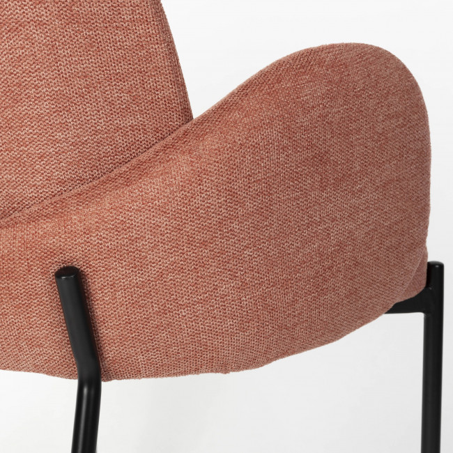 Tjarda - Lot de 2 fauteuils de table en tissu et métal