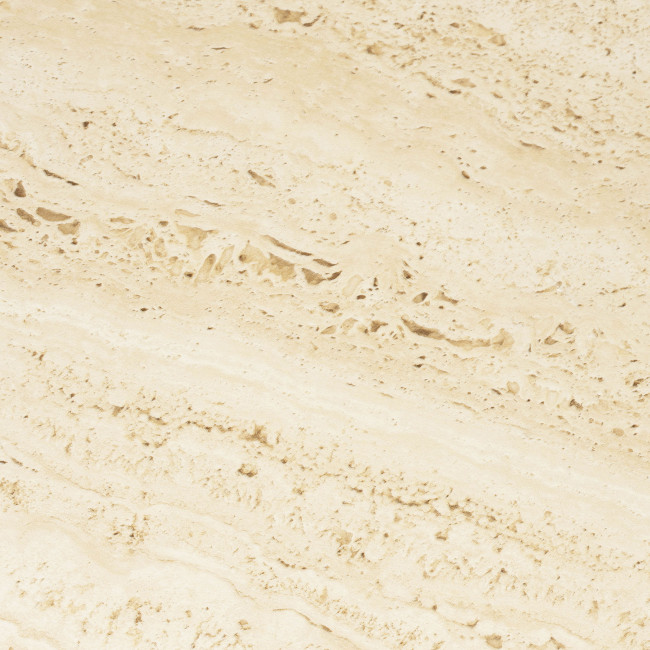 Karula - Table d'appoint ronde effet travertin ø50cm