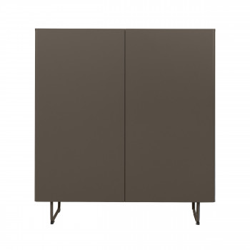 Parma - Buffet haut 2 portes en bois et métal H131cm