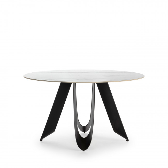 Zalcor - Table à manger 6 personnes ronde en céramique