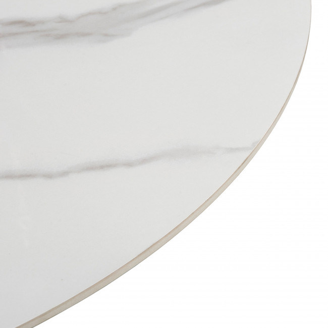 Zalcor - Table à manger 6 personnes ronde en céramique