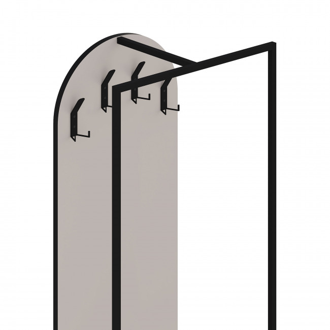 Wynsar - Meuble d'entrée 3 étagères en bois et métal H180cm