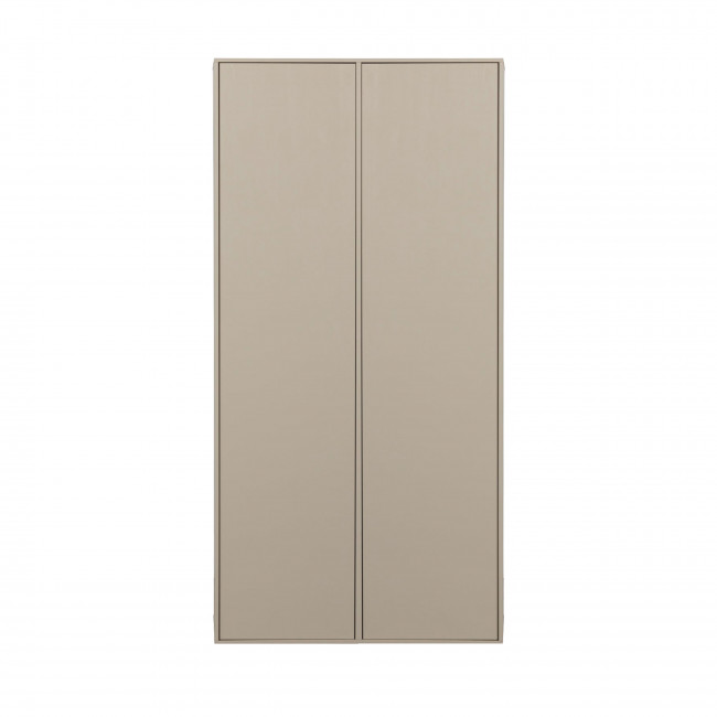 Daily - Armoire 2 portes, 2 tiroirs en bois H200cm