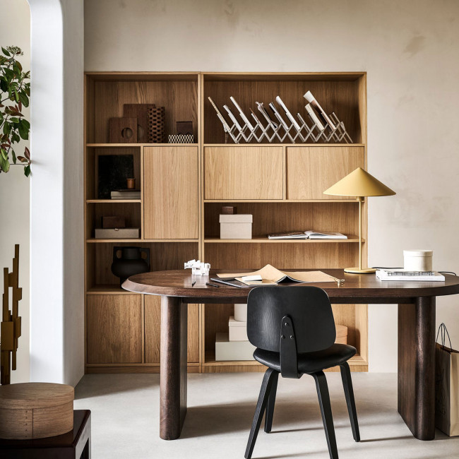 Modulair - Bibliothèque 2 portes en bois H199cm