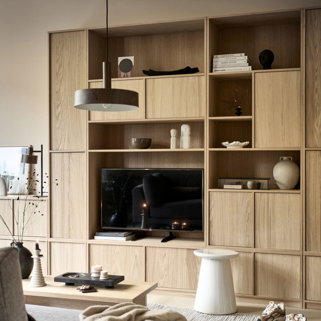 Modulair - Bibliothèque 3 portes en bois H199cm