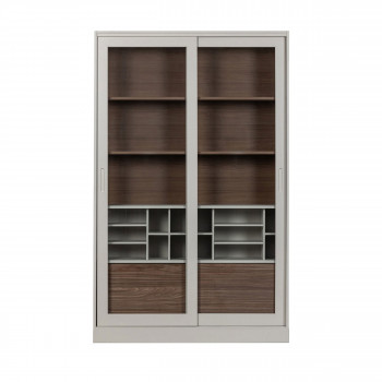 James - Vitrine 2 portes en bois H200cm