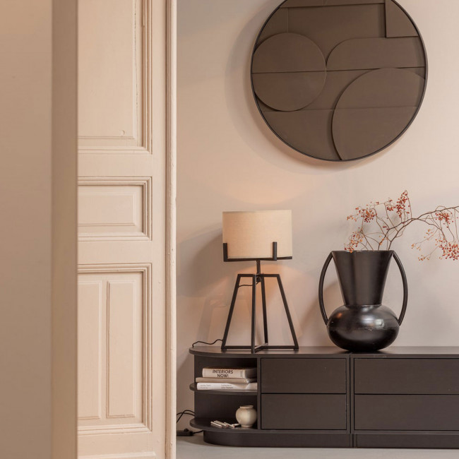 Finca - Meuble TV 2 tiroirs en bois L78cm