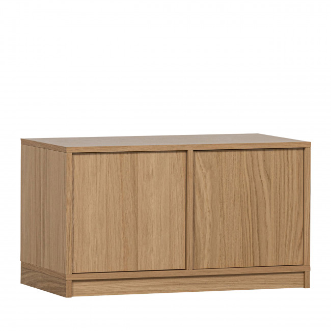 Modulair - Meuble TV 2 portes en bois L77cm