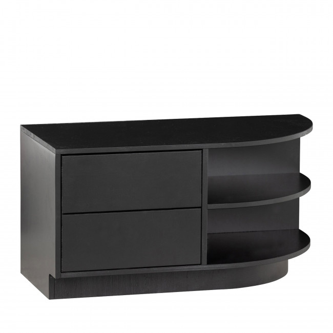 Finca - Meuble TV 2 tiroirs en bois L78cm