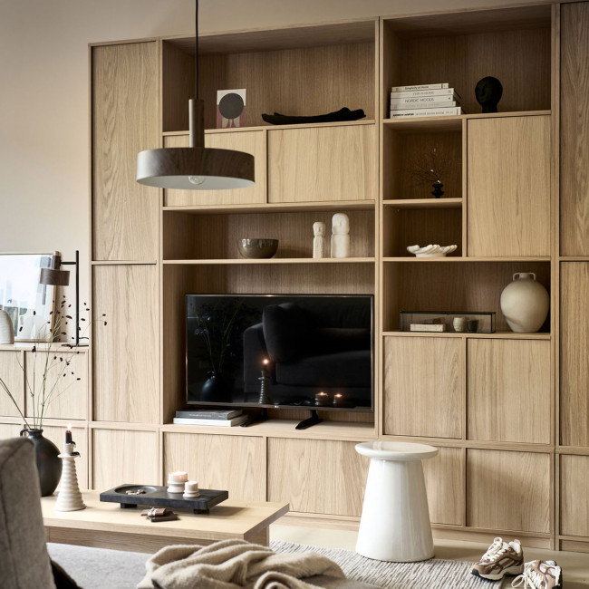 Modulair - Meuble TV 2 portes en bois L110cm